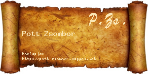 Pott Zsombor névjegykártya